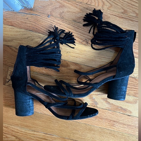 Jeffrey Campbell Despina Black Suede Heel size 8.5 - Picture 2 of 5